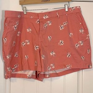 Lane Bryant Coral and Floral Shorts tag still on